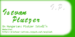 istvan plutzer business card